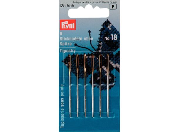 Broderinåler med rund spiss